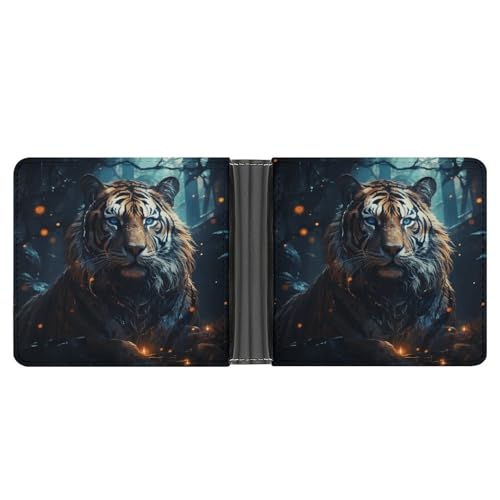 YJWANDL PU Leder Geldbörse Tiger Print Geldbörse mit mehreren Steckplätzen Bifold Wallet Travel Wallet Modern Wallet Elegant Wallet Stil One Size Minimalistisch, Stil:, Einheitsgröße, Minimalistisch von YJWANDL