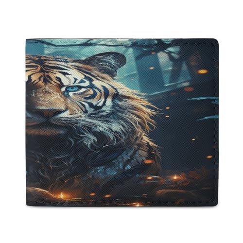 YJWANDL PU Leder Geldbörse Tiger Print Geldbörse mit mehreren Steckplätzen Bifold Wallet Travel Wallet Modern Wallet Elegant Wallet Stil One Size Minimalistisch, Stil:, Einheitsgröße, Minimalistisch von YJWANDL