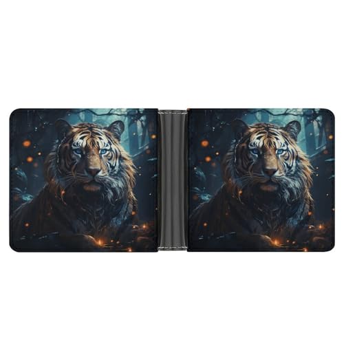YJWANDL PU Leder Geldbörse Tiger Print Geldbörse mit mehreren Steckplätzen Bifold Wallet Travel Wallet Modern Wallet Elegant Wallet Stil One Size Minimalistisch, Stil:, Einheitsgröße, Minimalistisch von YJWANDL
