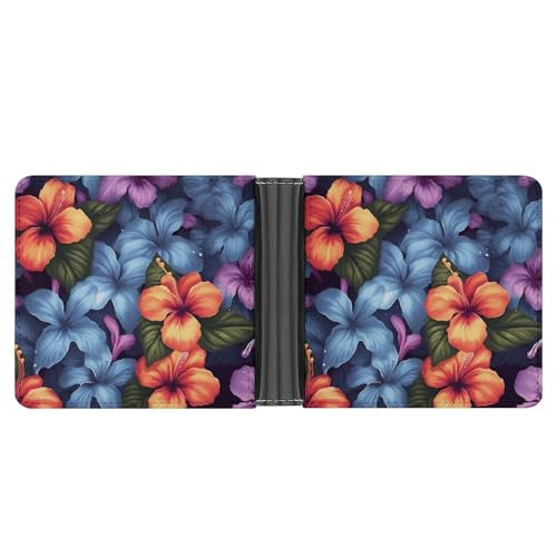 YJWANDL PU Leder Geldbörse Tropical Floral Print Wallet mit mehreren Steckplätzen Bifold Wallet Travel Wallet Modern Wallet Elegant Wallet Stil One Size Minimalistisch, Stil:, Einheitsgröße, von YJWANDL