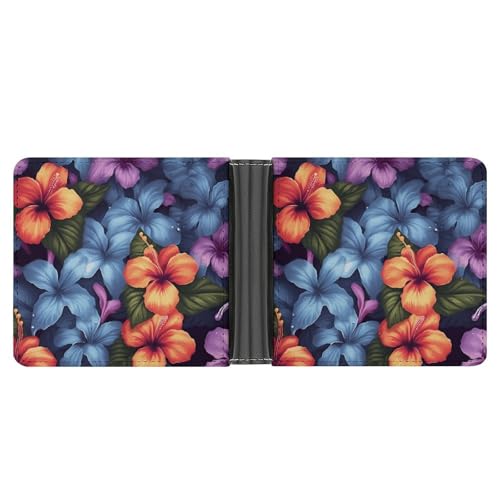 YJWANDL PU Leder Geldbörse Tropical Floral Print Wallet mit mehreren Steckplätzen Bifold Wallet Travel Wallet Modern Wallet Elegant Wallet Stil One Size Minimalistisch, Stil:, Einheitsgröße, von YJWANDL