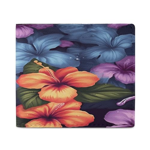 YJWANDL PU Leder Geldbörse Tropical Floral Print Wallet mit mehreren Steckplätzen Bifold Wallet Travel Wallet Modern Wallet Elegant Wallet Stil One Size Minimalistisch, Stil:, Einheitsgröße, von YJWANDL