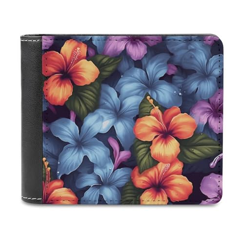 YJWANDL PU Leder Geldbörse Tropical Floral Print Wallet mit mehreren Steckplätzen Bifold Wallet Travel Wallet Modern Wallet Elegant Wallet Stil One Size Minimalistisch, Stil:, Einheitsgröße, von YJWANDL