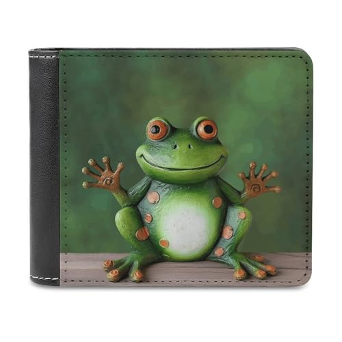 YJWANDL PU Leder Geldbörse Welcome Frog Print Wallet mit mehreren Steckplätzen Bifold Wallet Travel Wallet Modern Wallet Elegant Wallet Stil One Size Minimalistisch, Stil:, Einheitsgröße, von YJWANDL