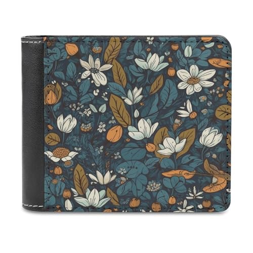 YJWANDL PU Leder Geldbörse Wild Nature Print Wallet mit mehreren Steckplätzen Bifold Wallet Travel Wallet Modern Wallet Elegant Wallet Stil One Size Minimalistisch, Stil:, Einheitsgröße, von YJWANDL