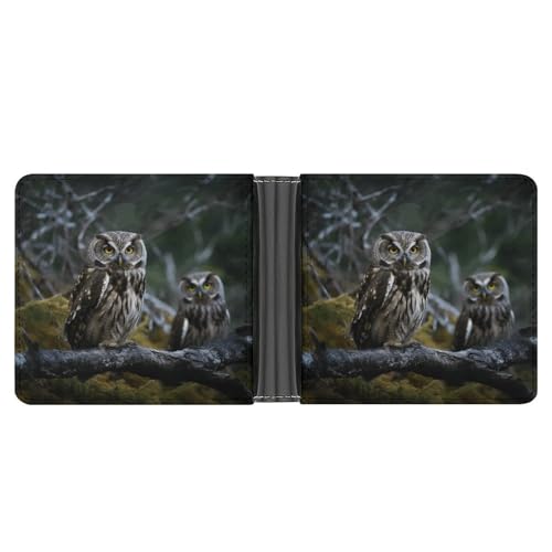 YJWANDL PU Leder Geldbörse Wild Owl Birds Print Wallet mit mehreren Steckplätzen Bifold Wallet Travel Wallet Modern Wallet Elegant Wallet Stil One Size Minimalistisch, Stil:, Einheitsgröße, von YJWANDL