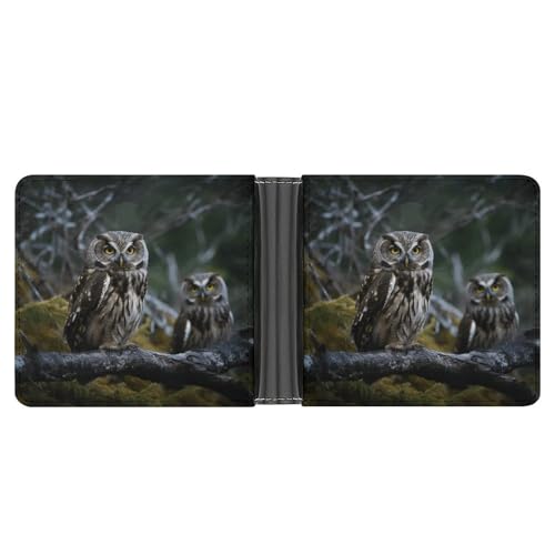 YJWANDL PU Leder Geldbörse Wild Owl Birds Print Wallet mit mehreren Steckplätzen Bifold Wallet Travel Wallet Modern Wallet Elegant Wallet Stil One Size Minimalistisch, Stil:, Einheitsgröße, von YJWANDL