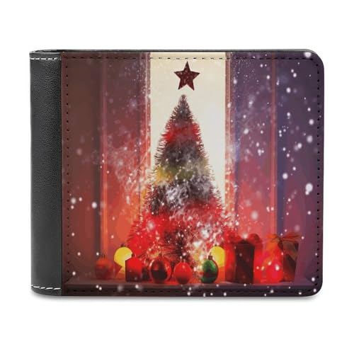 YJWANDL PU Leder Geldbörse Xmas Party Print Wallet mit mehreren Steckplätzen Bifold Wallet Travel Wallet Modern Wallet Elegant Wallet Stil One Size Minimalistisch, Stil:, Einheitsgröße, Minimalistisch von YJWANDL
