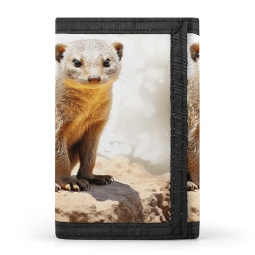 YJWANDL Trifold Wallet, Wild Erdmännchen Druck Geldbörse mit mehreren Steckplätzen Casual Wallet Travel Wallet Modern Wallet Elegant Wallet Stil One Size Minimalistisch, Stil:, Einheitsgröße, von YJWANDL