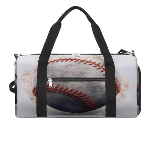 Fitness-Tasche, Baseball-Druck, Sporttasche, Reise-Fitness-Tasche, Essentials-Turnbeutel mit Schuhfach, Stil, Einheitsgröße, modern, Stil:, Einheitsgröße, Modern von YJWANDO