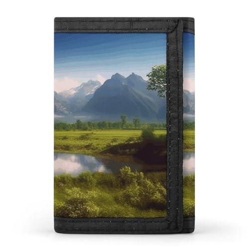 YJWANDO Dreifach gefaltete Brieftasche, schöne Landschaft Druck Geldbörse mit mehreren Steckplätzen, elegante Brieftasche, praktische Brieftasche, langlebige Brieftasche, moderner Stil, Einheitsgröße, von YJWANDO