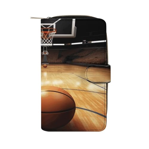 YJWANDO Geldbörse aus PU-Leder, Basketball-Aufdruck, mit mehreren Fächern, elegante Brieftasche, praktische Brieftasche, langlebig, moderner Stil, 19,7 x 11 x 3,5 cm, minimalistisch, Stil:, YJWANDO Geldbörse aus PU-Leder, Basketball-Aufdruck, mit mehreren Fächern, elegante Brieftasche, praktische Brieftasche, langlebig, moderner Stil, 19,7 x 11 x 3,5 cm, minimalistisch, Stil:, von YJWANDO