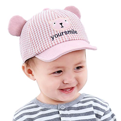 Baby Baseball Cap Verstellbar Baseballmütze Sommer UV-Schutz Jungen Mädchen Sonnenhut Cartoon Bären Baseballkappe Schnelltrocken Outdoor Faltbar Leicht Babyhut von YJZQ