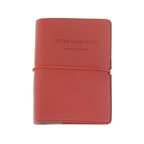 YJZQ Premium PU Leder Kartenetui Business große Kreditkartenetui Credit Card Holder für bis zu 30 Scheckkarten, mit stabilem Gummiband von YJZQ