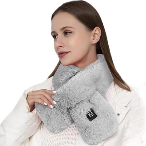 YJZQ Damen Beheizter Schal Heizschal USB Wiederaufladbar Scarf mit 3 Stufen Einstellbarer Temperatur Waschbarer Halswärmer Winter Loop Schal für Jagd Angeln Camping Wandern Reiten Motorrad Skifahren von YJZQ