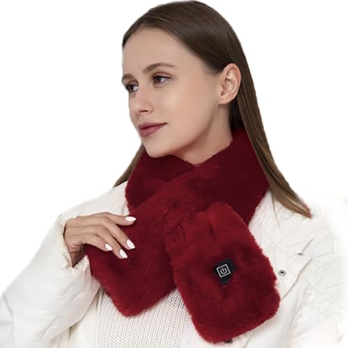 YJZQ Damen Beheizter Schal Heizschal USB Wiederaufladbar Scarf mit 3 Stufen Einstellbarer Temperatur Waschbarer Halswärmer Winter Loop Schal für Jagd Angeln Camping Wandern Reiten Motorrad Skifahren von YJZQ