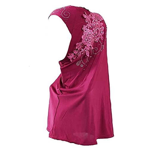 YJZQ Damen Kopftücher Hijab Muslimische Eisseide Kopfbedeckung Frauen Hidschab Elegante Islamische Gesichtsschleier Bandana Halstuch Islamisch Schal Turban Hals Haartuch Beanie Mützen von YJZQ