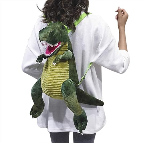 YJZQ Kinderrucksack Dinosaurier Rucksack 3D Dinosaur Plüschrucksack Kindergartenrucksack Niedlich Schultasche Tier-Rucksäcke Reisetaschen für Mädchen Jungen von YJZQ