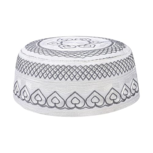 YJZQ Männlicher Muslimischer Gebetshut Herren Islam Hut Stickerei Muslim Hut Gebetshut Türkisch Arabien Traditionell Kopf Cap für Männer von YJZQ