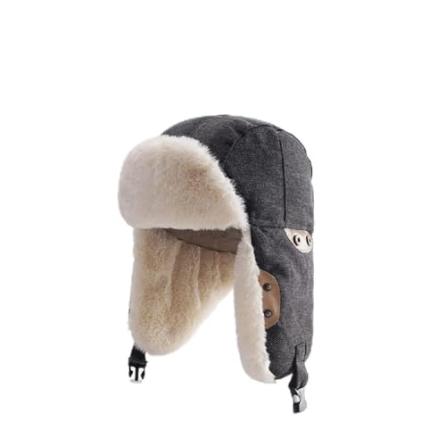 YJZQ Winter Damen Fliegermütze Lammwolle WinterMütze mit Ohrenklappen Warme Pilotenmütze Verdickte Wintermütze mit Ohrenschützer Verstellbar Trappermütze Skimütze Outdoor Winter Hut Outdoor von YJZQ