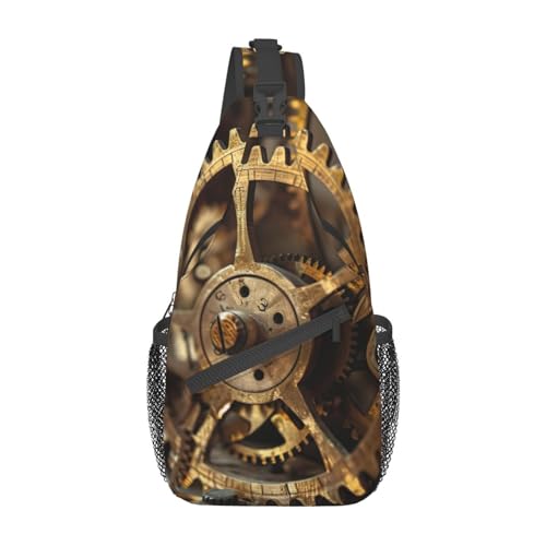 Clock Gear Gürteltasche für Damen und Herren, modische Crossbody-Taschen, Sling-Rucksack mit verstellbarem Riemen, Uhrengetriebe, Einheitsgröße von YJxoZH