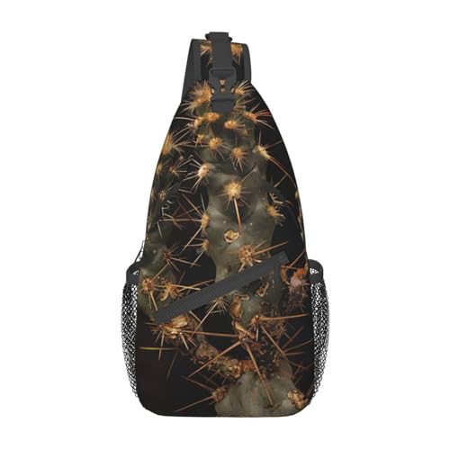 Gürteltasche mit Zinkdruck, für Damen und Herren, modische Crossbody-Taschen, Sling-Rucksack mit verstellbarem Riemen, cactus, Einheitsgröße von YJxoZH