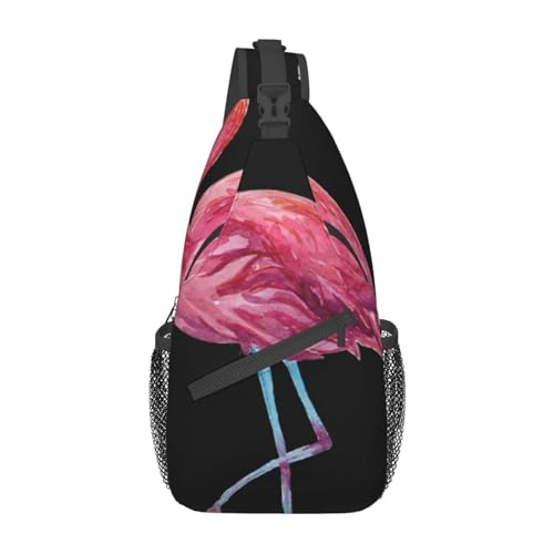 Gürteltasche mit frischen Sukkulenten für Damen und Herren, modische Crossbody-Taschen, Sling-Rucksack mit verstellbarem Riemen, Flamingos, Einheitsgröße von YJxoZH