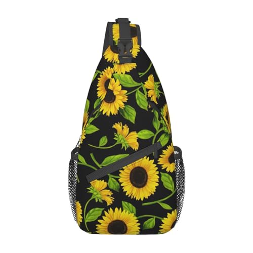 Sunflower 1 bedruckte Gürteltasche für Damen und Herren, modische Crossbody-Taschen, Sling-Rucksack mit verstellbarem Riemen, Sonnenblume, Einheitsgröße von YJxoZH