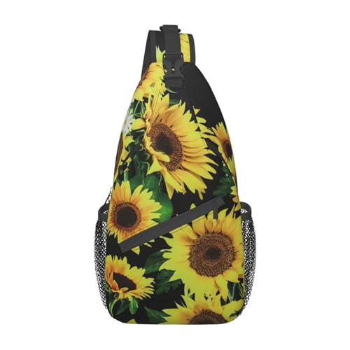 Sunflower 1 bedruckte Gürteltasche für Damen und Herren, modische Crossbody-Taschen, Sling-Rucksack mit verstellbarem Riemen, Sonnenblume 1, Einheitsgröße von YJxoZH