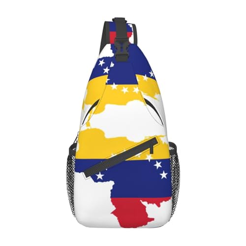 Wrestlers Sport-Gürteltasche für Damen und Herren, modische Crossbody-Taschen, Sling-Rucksack mit verstellbarem Riemen, Flagge Venezuela, Einheitsgröße von YJxoZH