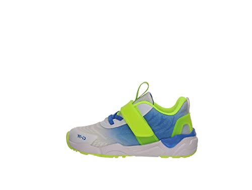 Lurchi LEIF YK-ID Sneaker, White Royalblue NEON Green, 34 EU von YK-ID