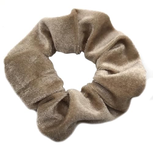 12 Stück Haargummis Scrunchies Samt für Damen,Größe Haar Scrunchies Samt Weiche Elastische Haarbänder Pferdeschwanzhalter Haarschmuck für Frauen Dickes Lockiges, Dünnes Feines Haar -Leichter Kaffee von YKAFADE