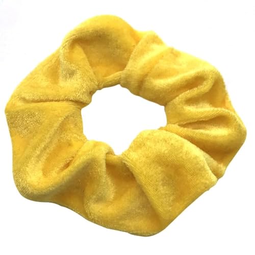 12 Stück Haargummis Scrunchies aus Samt für Damen, Haar Scrunchies großes Samt-Haargummi Pferdeschwanz-Halter Haarband Weiche elastische Haarbänder Haarschmuck für Mädchen Damen,Gelb von YKAFADE
