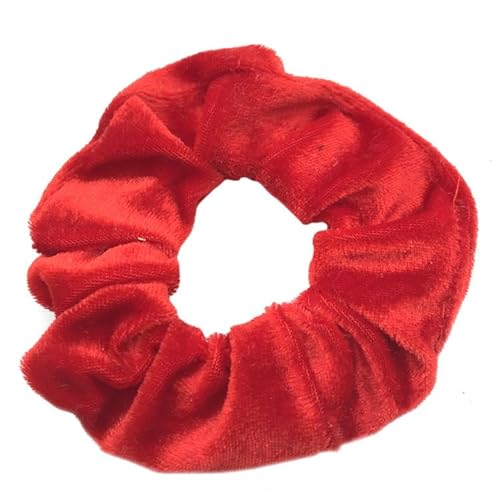12 Stück Haargummis Scrunchies aus Samt für Damen, Haar Scrunchies großes Samt-Haargummi Pferdeschwanz-Halter Haarband Weiche elastische Haarbänder Haarschmuck für Mädchen Damen,rot von YKAFADE