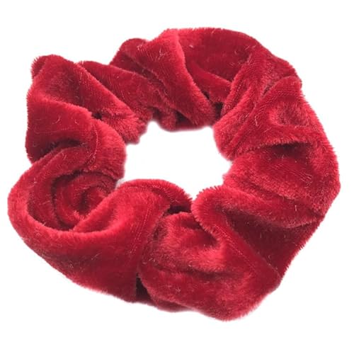 6 Stück Haargummis Scrunchies aus Samt für Damen, Haar Scrunchies großes Samt-Haargummi Pferdeschwanz-Halter Haarband Weiche elastische Haarbänder Haarschmuck für Mädchen Damen,Weinrot von YKAFADE