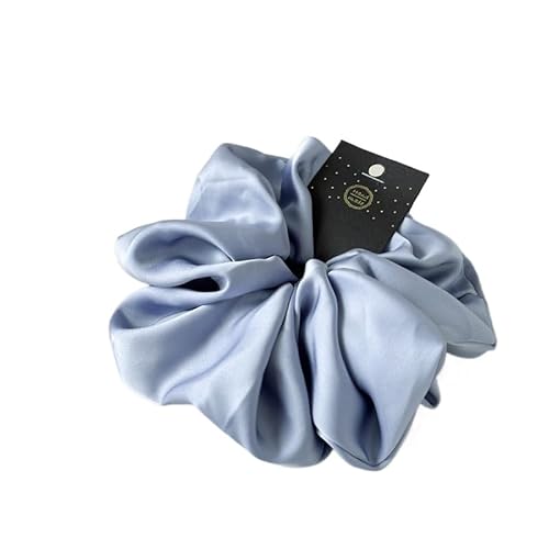 YKAFADE 4 Stück Scrunchies Groß Seiden Haargummi für Damen - Weiche Seide Satin Haargummis Pferdeschwanzhalter Haarband Elastisch Scrunchies Haarbänder für Frauen Mädchen -Blau von YKAFADE
