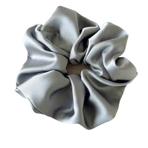 YKAFADE 5 Stück Satin Scrunchies für Frauen - Einfarbige Haargummis Seide Scrunchies Weich Elastisch Haarbänder Pferdeschwanzhalter Haarband Haaschmuck für Mädchen Damen Frauen -Grau Blau von YKAFADE