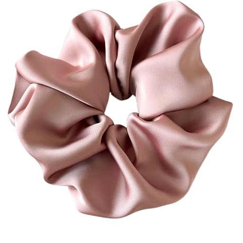 YKAFADE 5 Stück Satin Scrunchies für Frauen - Einfarbige Haargummis Seide Scrunchies Weich Elastisch Haarbänder Pferdeschwanzhalter Haarband Haaschmuck für Mädchen Damen Frauen -Rosa von YKAFADE