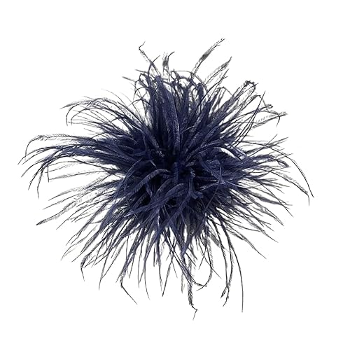 YKAFADE Feder Brosche für Frauen Mädchen,Damen Federbrosche Straußenfeder Ansteckbrosche Federbrosche Ansteckbrosche Vintage Brosche Schmuck Fascinators Braut Dekor Anstecknadel für Festival Hochzeit von YKAFADE