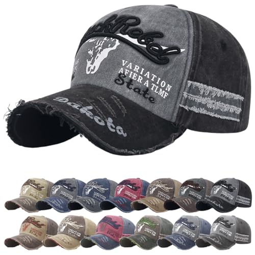 YKDLLF Baseballkappe für Herren Baumwolle Baseball Cap Classic Baumwolle Stickerei Baseballkappen Gestickte Lächeln Verstellbar Sonnenschutz Basecap für Herren Damen Sportlicher von YKDLLF