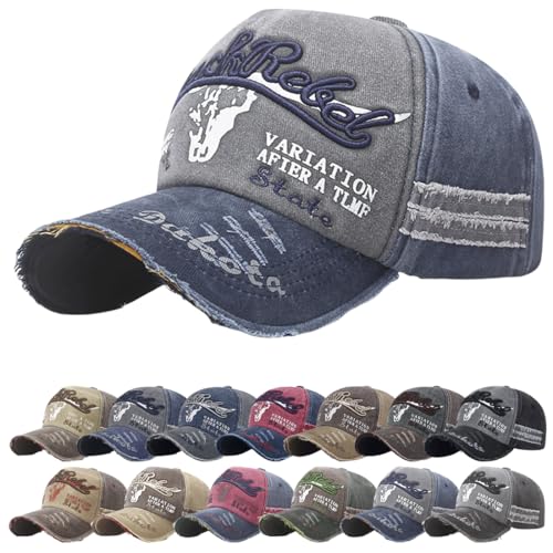 YKDLLF Baseballkappe für Herren Baumwolle Baseball Cap Classic Baumwolle Stickerei Baseballkappen Gestickte Lächeln Verstellbar Sonnenschutz Basecap für Herren Damen Sportlicher von YKDLLF