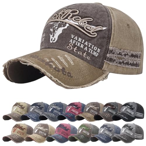 YKDLLF Baseballkappe für Herren Baumwolle Baseball Cap Classic Baumwolle Stickerei Baseballkappen Gestickte Lächeln Verstellbar Sonnenschutz Basecap für Herren Damen Sportlicher von YKDLLF