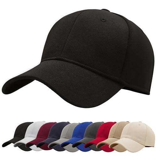 YKDLLF Baseballkappe für Herren und Damen Baseballkappe Sport lässig einfarbig, Sonnenhut Hüte Messing Basecap Unisex Freizeit Baseball Cap Herren und Damen Einstellbare Kappe mit Schirm von YKDLLF