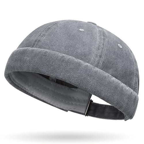 YKDLLF Cotton Docker Cap Seemannsmütze Hafenmütze Sommer Docker Cap Quick Drying Cap Ohne Schirm Schnelltrocknend Seemannsmütze Fisherman Beanie von YKDLLF