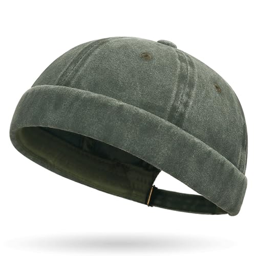 YKDLLF Cotton Docker Cap Seemannsmütze Hafenmütze Sommer Docker Cap Quick Drying Cap Ohne Schirm Schnelltrocknend Seemannsmütze Fisherman Beanie von YKDLLF