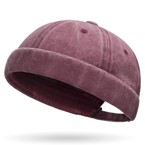 YKDLLF Cotton Docker Cap Seemannsmütze Hafenmütze Sommer Docker Cap Quick Drying Cap Ohne Schirm Schnelltrocknend Seemannsmütze Fisherman Beanie von YKDLLF