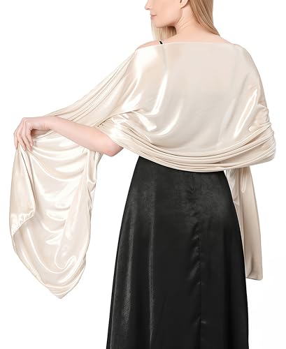 YKDLLF Damen Halstuch Chiffon Sommer Schal Festliche actory Heidi Chiffon Schal Damen Seidenweich und Federleicht Eleganter Halstuch Schal Premium (graubeige) von YKDLLF