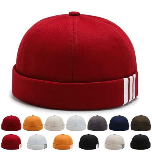 YKDLLF Sommer Docker Cap Cotton Docker Cap Herren Verstellbar Seemannsmütze Cap Ohne Schirm Retro Brimless Hat Rolled Cuff Fischermütze Kurz Docker Cap YKDLLF Sommer Docker Cap Cotton Docker Cap Herren Verstellbar Seemannsmütze Cap Ohne Schirm Retro Brimless Hat Rolled Cuff Fischermütze Kurz Docker Cap von YKDLLF