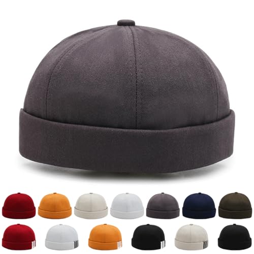 YKDLLF Sommer Docker Cap Cotton Docker Cap Herren Verstellbar Seemannsmütze Cap Ohne Schirm Retro Brimless Hat Rolled Cuff Fischermütze Kurz Docker Cap YKDLLF Sommer Docker Cap Cotton Docker Cap Herren Verstellbar Seemannsmütze Cap Ohne Schirm Retro Brimless Hat Rolled Cuff Fischermütze Kurz Docker Cap von YKDLLF
