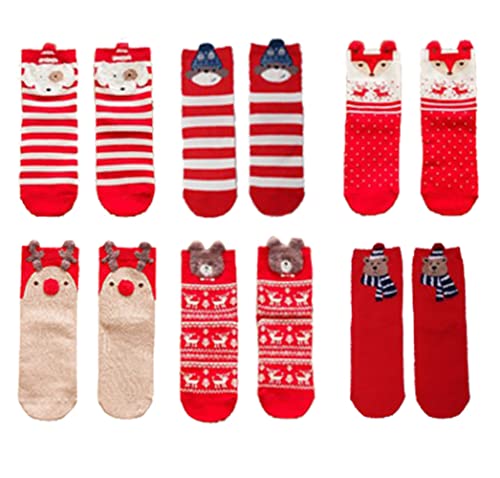 YKKJ 6 Paar Weihnachten Socken，Socken Weihnachten Damen，für Frauen Mama Freundin Frau Mutter. von YKKJ